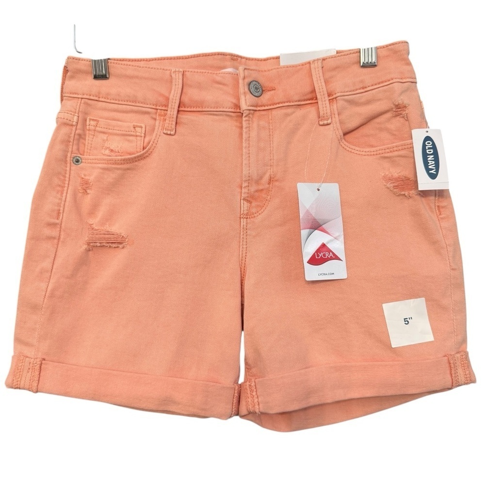 NWT Old Navy Coral Mid Rise Shorts Women’s 2 | 5” Inseam Stretch